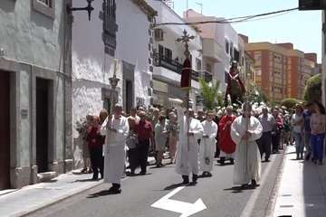 Protagonismo infantil en las procesiones del Domingo de Ramos en Telde (Foto TA)